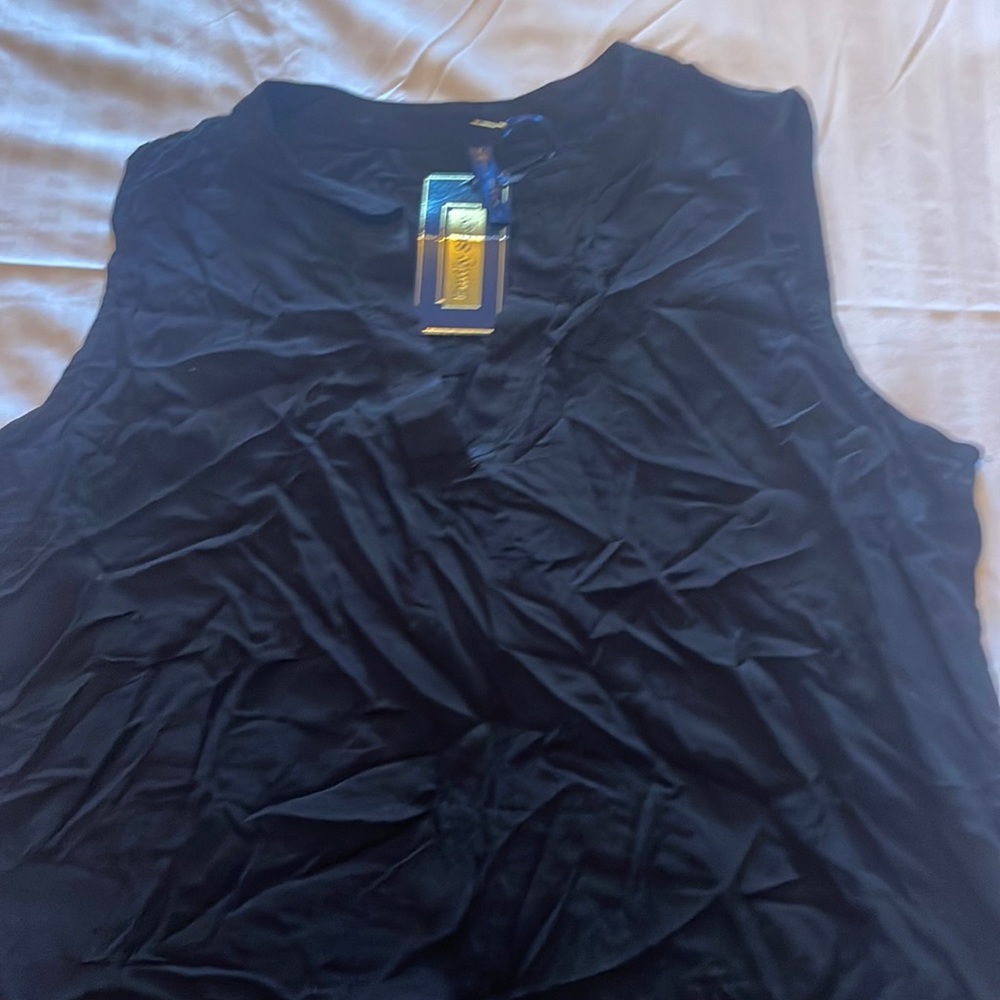 Women’s shirt black sleeveless size large by Emily Stacy